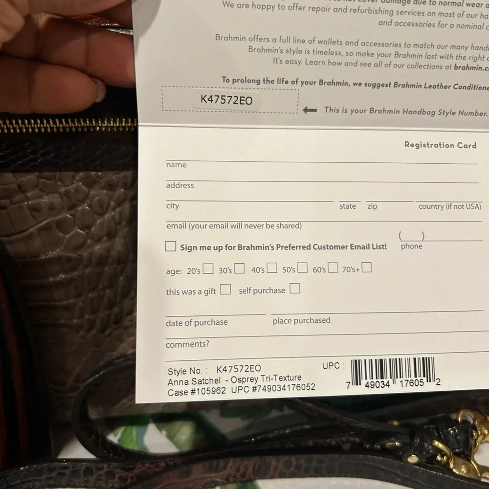 Brahmin Osprey Tri-Texture Anna Satchel